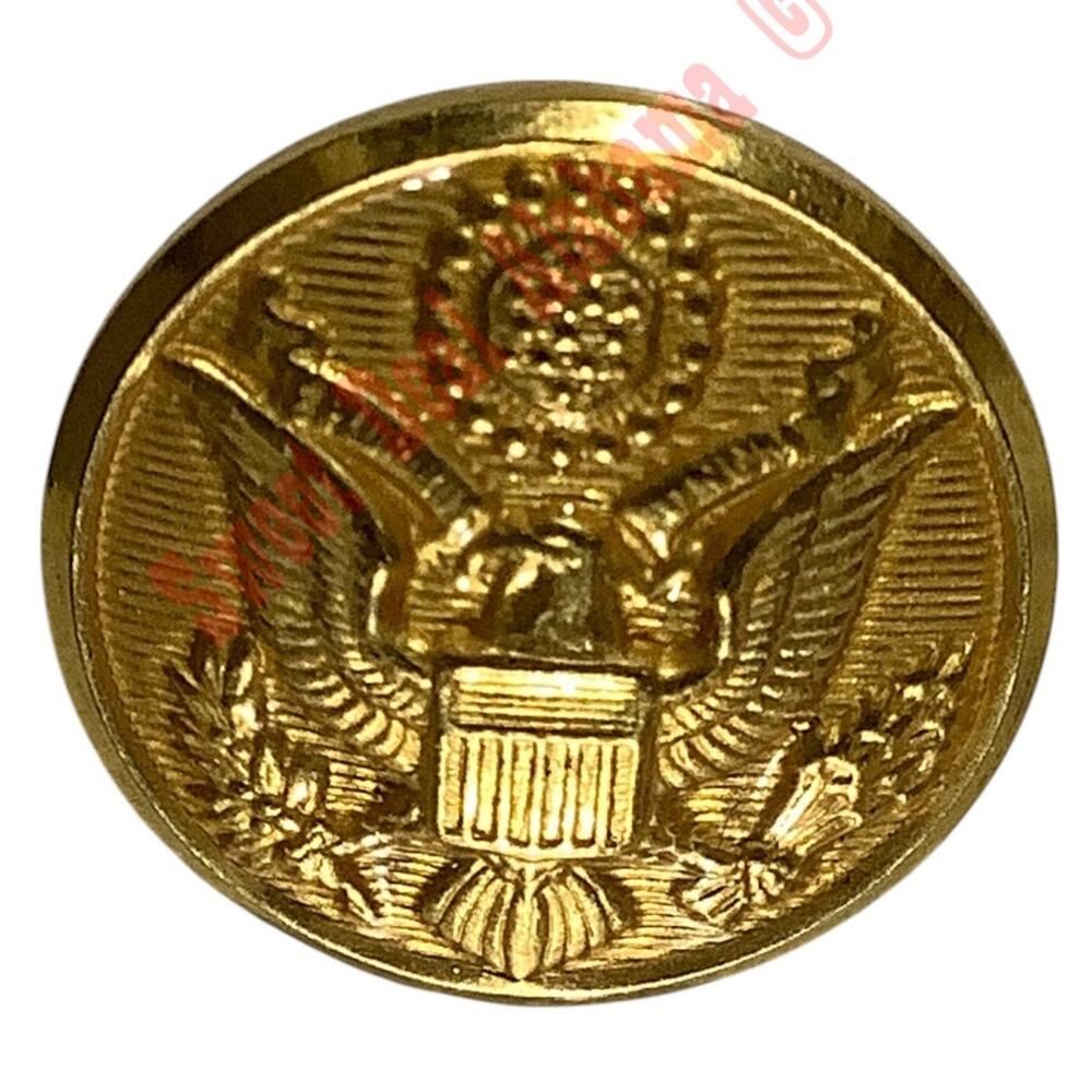 Chesire Button CT U.S.A., Brass Button w/ Eagle Seal, 3/4"D